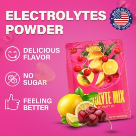 Dr. Price’s Electrolytes Powder Packets – Cherry Lemonade, 30 Servings | Sugar Free Hydration Drink Mix with 72+ Trace Minerals | Keto Electrolytes, Vegan, Doctor-Formulated, Made in USA