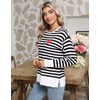 Allifewithu Womens Striped Sweaters Long Sleeve Crew Neck Pullovers Cute