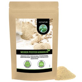 Pepper White Ground (500 g), Ground White Pepper 100% Natural, Naturally Without Additives, Vegan, Peppercorns White