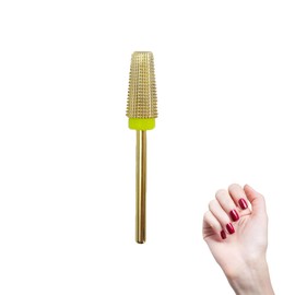 TUKEVA Nail Cutter Bits Cutter for Gel Nails Attachments Professional 3/32 Inch Electric Nail Drill 5 in 1 Nail Razor Blade for Manicure Removal of Acrylic or Hard Gel Polygel (Gold)