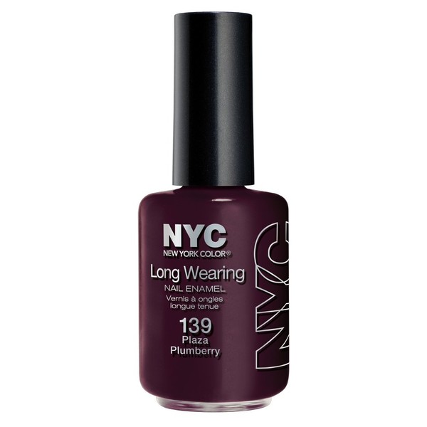 New York Color Long Wearing Nail Enamel, Plaza Plumberry, 0.45 Fluid Ounce