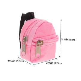 jojofuny 2 Pcs Durable Zipper Backpack for Dolls Lightweight Pretend Play Accessories for Inspiring Design for Creative Dress Up and Travel