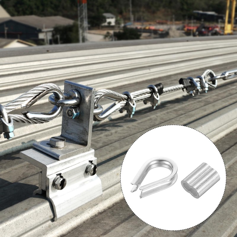 PATIKIL Wire Rope Accessory Set, 304 Stainless Steel 12 Pcs