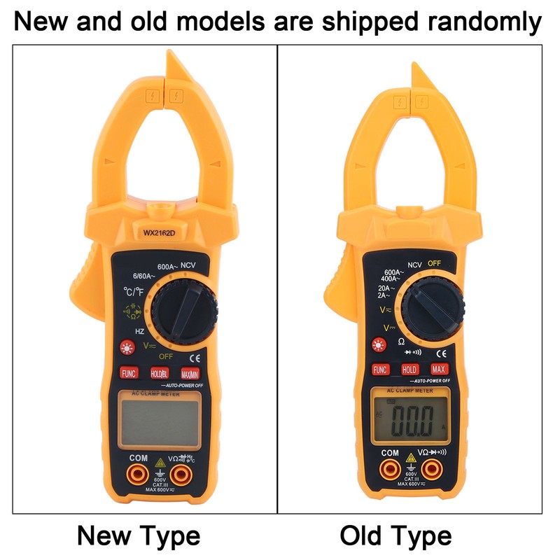 Digital Clamp Meter Multimeter Tester AC DC Plastic LCD Industrial