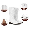 Jeossy Women's 9808 White Cowboy Boots for Women, Round Toe