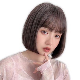Bright Lara hf1782-FP-M Women's Bare Wig, Short Bob, Medical Wig, Full Wig, Bamboo Wig,