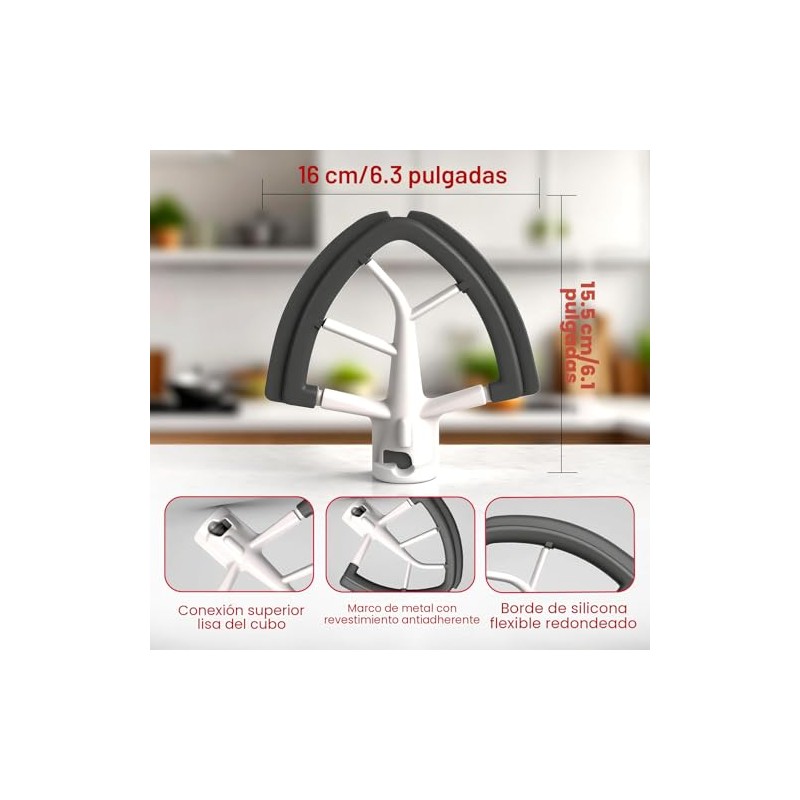 Batidor Flex Edge para batidora KitchenAid de 4.5/5 cuartos de
