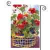 DMERBYL Geranium Basket 12.5 X 18" Decorative Garden Flag