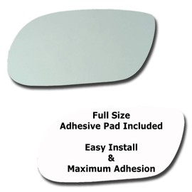 Mirror Glass + Full Size Adhesive Pad for 1998-2005 Buick Park Avenue Driver Side Replacement (1998 1999 2000 2001 2002 2003 2004 2005)