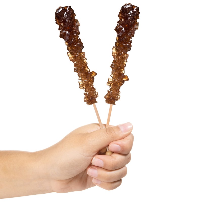 Amber Rock Candy Crystal Sticks - Root Beer Flavored -