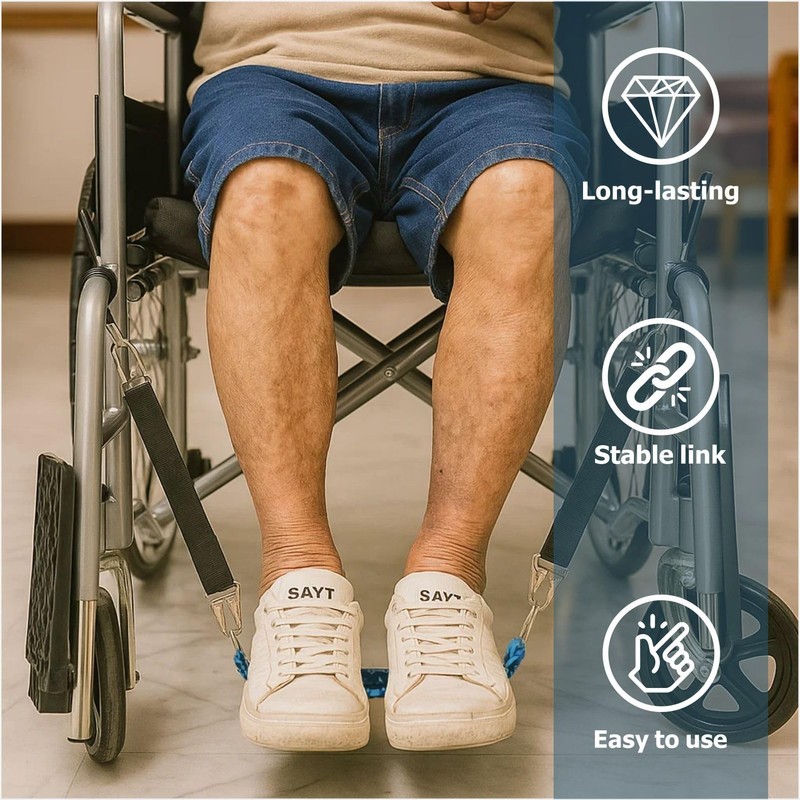 Adjustable Wheelchair Footrest Strap with Buckles – Universal Foot Sling