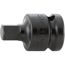 Stahlwille 23050010 1/2" Impact INHEX Socket, 10mm, Chrome Alloy Steel with Gunmetal Finish, for Power Drivers and Ratchets, Made in Germany