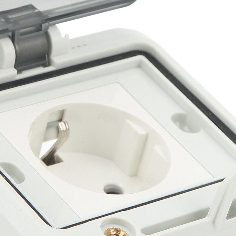 Standard IP66 Waterproof Wall Outlet Wall Mounted Concealed Plug Adapter