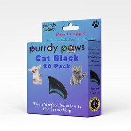 Purrdy Paws Soft Nail Caps for Cat Claws Black