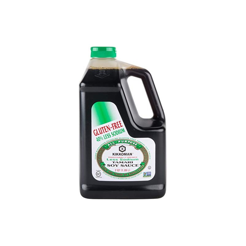 Kikkoman Less Sodium Gluten Free Tamari Soy Sauce .5 Gallon