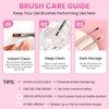BQAN UV Gel Nail Brush Oval Short 2Pcs for French