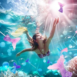 Mermaid Lollipops 24pk, Mermaid Tail Candy Lollipops for Mermaid Birthday Party Favors, Lollipop Mermaid Candy, Mermaid Suckers & Mermaid Treats for Mermaid Party Supplies