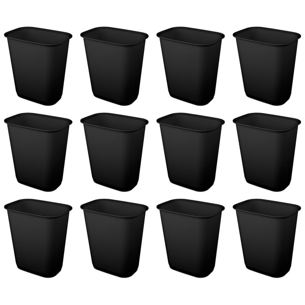 Sterilite 9 Gallon Rectangular Wastebasket Easy to Clean Open Top