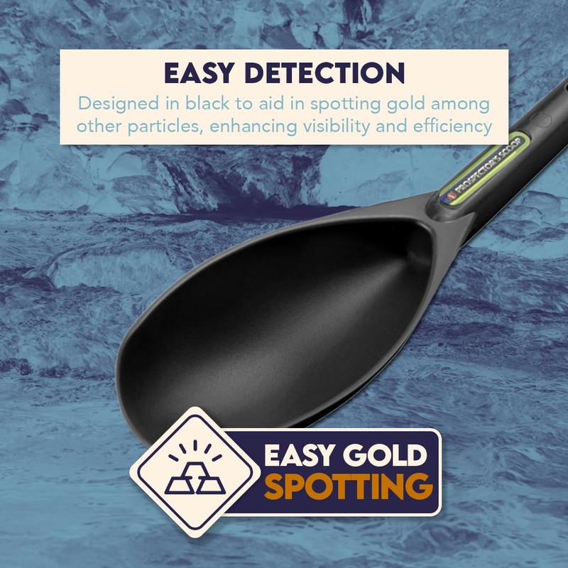 SE Black Prospector's Scoop - 12.5" Heavy-Duty Plastic Tool for