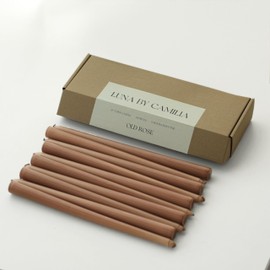 10 Pieces Luna By Camilia 12 Inch Taper Candles, Wedding & Events Taper Candles… (Old Rose)