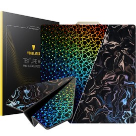 3D Printer Build Plate for Bambu Lab X1 X1C X1E P1P P1S A1, 3D Printer Accessories PEY Dual Texture 257x257mm, Flexible Spring Steel Hot Bed Platform Sheet