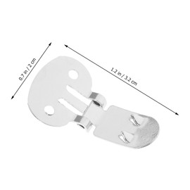 SUPVOX 10pcs Stainless Steel Blank Shoe Clips DIY Crafts Findings Accessories (32mm x 20mm)