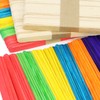 com-four® Wooden Sticks Assorted Colours Wooden Sticks for Crafts and