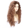 Light Brown Wave Wig Adjustable Charming Breathable Comfortable Fluffy Heat