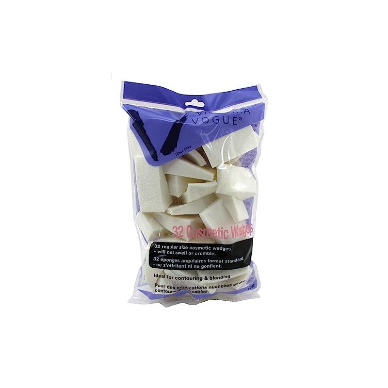 Victoria Vogue Cosmetic Wedges 32 Count Regular Size (2 Pack)