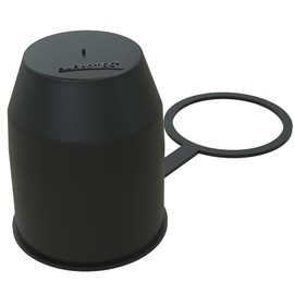 AUPROTEC Towing Hitch Protective Cap with Locking Ring Ball Protection Cap Cover Cap with Loop for Car Ball Head Coupling Black