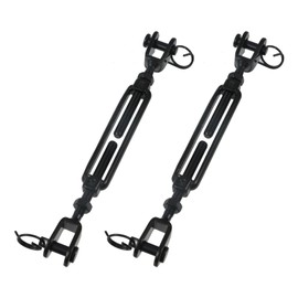 Oedema 2 Pcs Turnbuckle M5 304 Stainless Steel Jaw and Jaw Turnbuckles Heavy Duty for Tensioning Cable Wire Outdoor String Lights