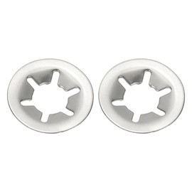 PATIKIL M8 Star Internal Tooth Lock Washers, 100 Pcs Push on Retaining Clips 304 Stainless Steel Quick Speed Locking Washers for Fastening, Silver