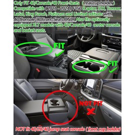 RUNROAD Center Console Organizer Tray Compatible with 2021 2022 2023 2024 Ford F150 Accessories, Armrest Storage Box Organizer For F150 (40/Console/40 Front-Seats and Full C with Bucket Seats ONLY)