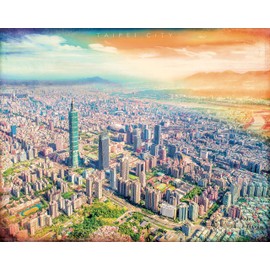 Pintoo Jigsaw Puzzles 2000 Piece for Adults - Wonderful Moment of Taipei Beautiful Plastic Puzzle for Home Decor Zero Dust Easy Storage [H2326]