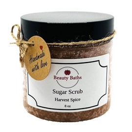 Beauty Baths Harvest Spice Sugar Scrub Exfoliating Body Scrub holiday gift for her bath