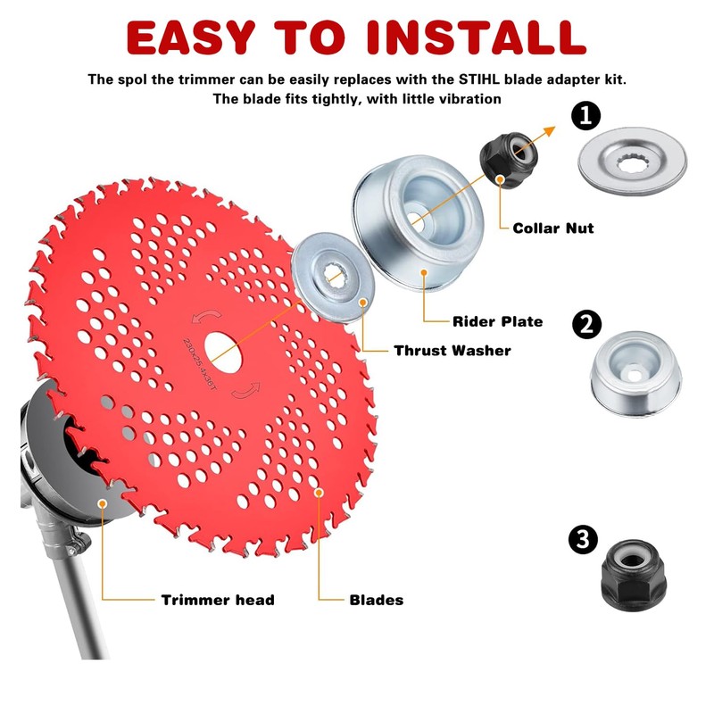 9" x 36 Teeth Carbide Tipped Blades with Universal Adapter