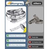Aongray Aongray Hose Clamp, 3.5m/11.5ft Adjustable Jubilee Clips Metal Hose