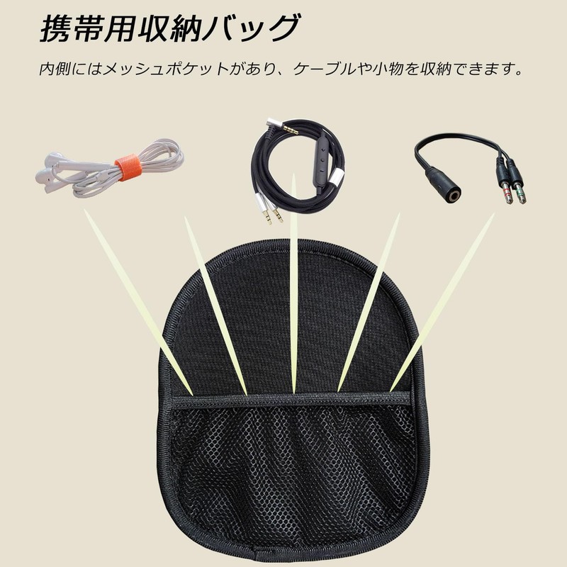 Headset Storage Bag SBR Lightweight Headphone Case for Wired and