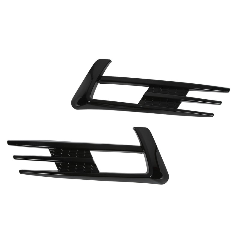 Glossy Black Front Fog Lamp Eyebrow Eyelid Cover Trim Replacement