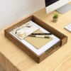Kirigen Wood Letter-Size Tray Single-Tier(TP-DBR)- Wooden Tones Collection Front-Load Documents