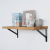 EZYDECOR Wall Mounted Shelf Brackets 4pcs 10 Inch Black Triangle