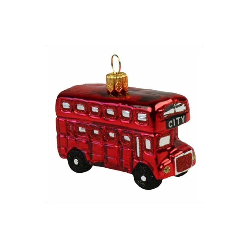 440s PP-0725.12 Double Decker Bus London Glass Hanging