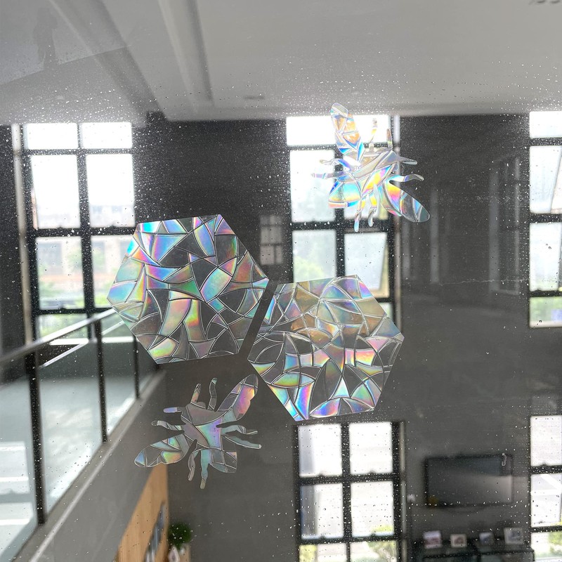 Prism Window Stickers for Bird Strikes, Anti-Collision Stickers, Prevent Birds
