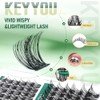 KEYYOU Agrupaciones de latigas,96 Pcs Cluster Lashes D Curl 10-18MIX