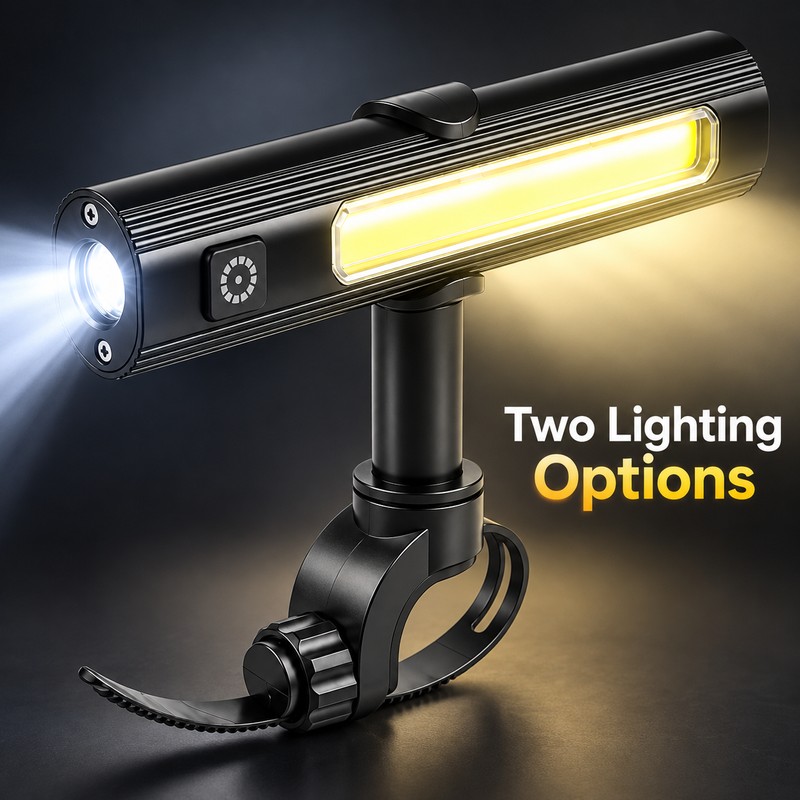 Rechargeable COB LED Work Flashlight for BBQ Grilling & Camping