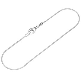 NKlaus 12663 Women's Exquisite Snake Chain Bracelet 925 Sterling Silver 19 cm, Sterling Silver