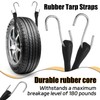 GBACHOOSE 20PCS Rubber Tarp Straps Bungee Cords with Hooks Heavy