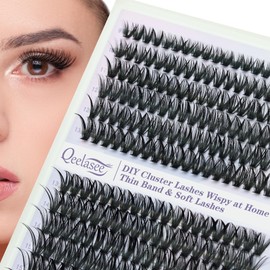40d Lash Clusters Qeelasee Natural Individual Wispy DIY Eye Lashes Extension d Curl Volume Mix9-16mm 240pcs Easy to Make (RX40P-MIX9-16, 40D)