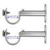 MERIVILLE Set of 2 Pewter Zinc Curtain Drapery Rod Bracket