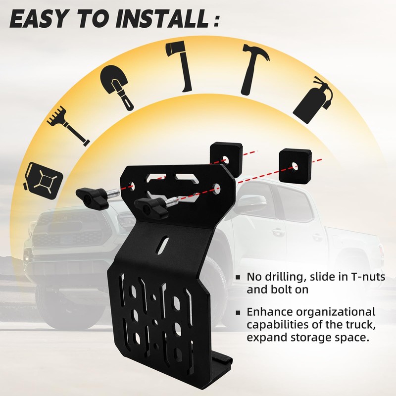 Bed Rail Brackets, Truck Bed Accessories are Compatible with Tacoma,